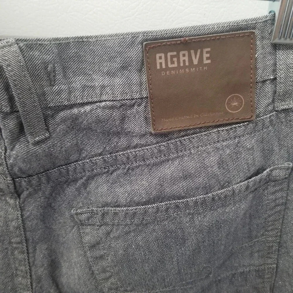 Agave Men's Gringo Straight Leg Linen Cotton  Grey Jeans Size 34 - Picture 8 of 13
